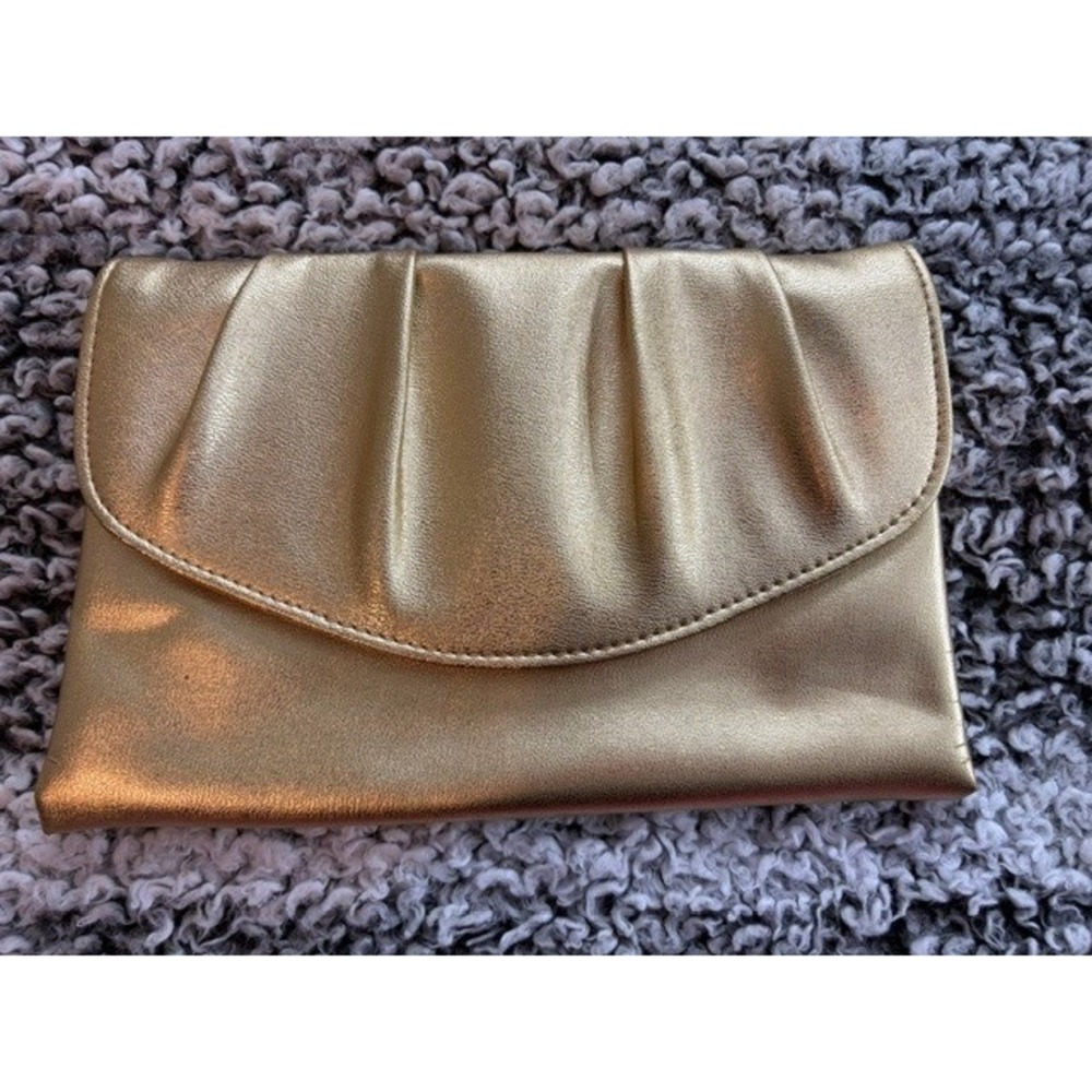Women s Vintage Avon Gold Polished Evening‎ Bag/Clutch
